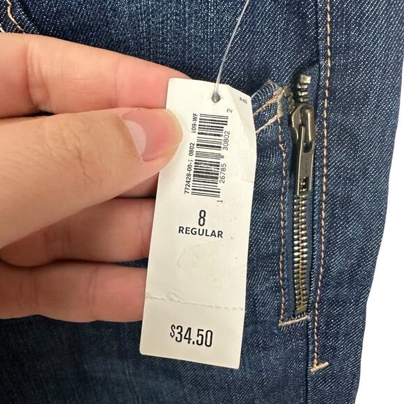 Deadstock 2010’s Old Navy The Flirt Mid-rise Bootcut Dark Blue Jeans Size 8 NWT - Picture 2 of 12